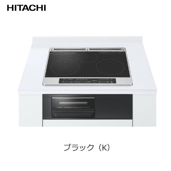 IHクッキングヒーター ビルトイン 3口IH　 日立 HITACHI [HT-N6KT(K)] 鉄・...