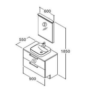 メーカー直送 Toto 受注生産 Toto 住宅設備 洗面化粧台 ドレーナ ドレーナ 間口900mm ミラー Lmza060g1mlg1g 下台 Ldsza090acgbb1s 木製一面鏡 Toto Sdo コンパネ屋 ショップ