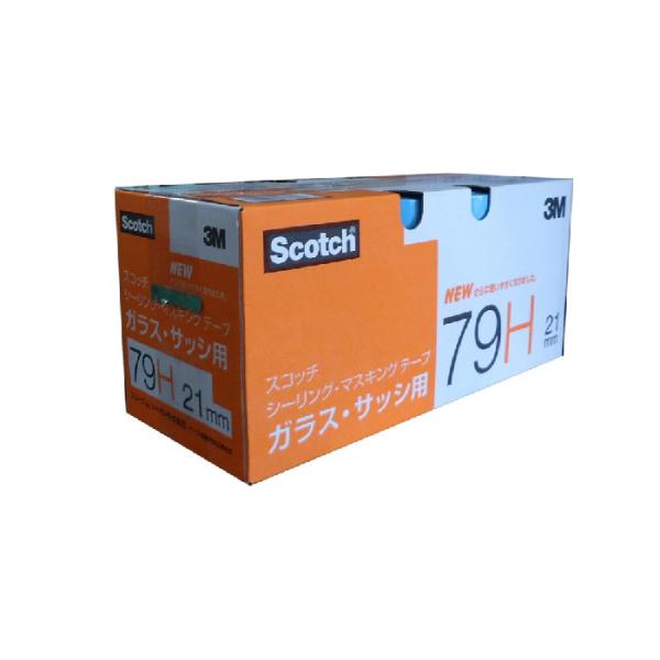 3M  79H　21mm×18m　60巻入り小箱1箱　水色（青）スコッチ スリーエム ガラスサッシ用...
