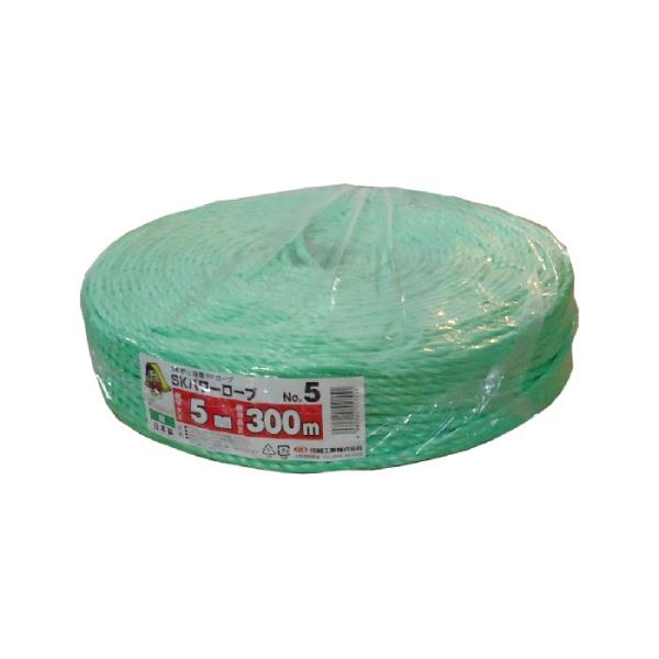 SKパワーロープカラー　NO.5　緑　5mm×300m　信越工業　グリーン　5ｘ300