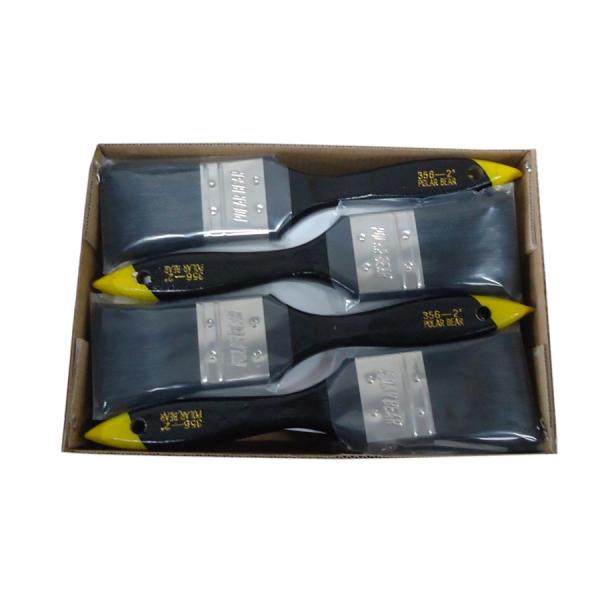 ラスター刷毛　POLAR　BEAR　356-2　平型　50mｍ（２インチ）　12本（1箱）　黒毛　中...