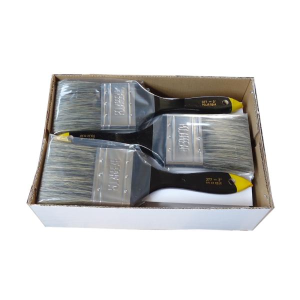 ラスター刷毛　POLAR　BEAR　中国製　377-3　ゴマ毛　平型　75mm×12本