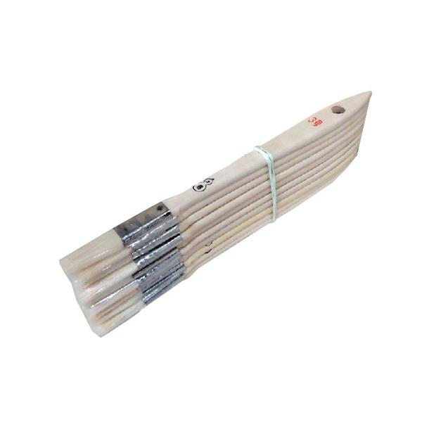 金巻エナメル刷毛　白毛　平型　３号　　9mm　10本　（1束）　【※代引不可※】