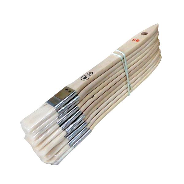 金巻エナメル刷毛　白毛　平型　5号　　　15mm　10本　（1束）　【※代引不可※】