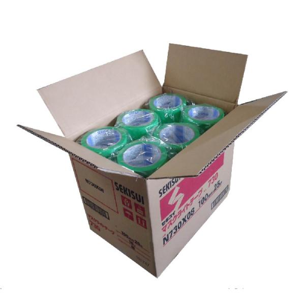 セキスイ　マスクライトテープ　NO.７３０　緑　100mm×25m　18巻（１ケース）　SEKISU...