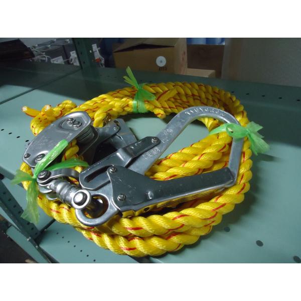 ニューテトロン水平親綱（片側緊張器付）16mmΦX6m NEW-TETORON まつうら工業　両端大...