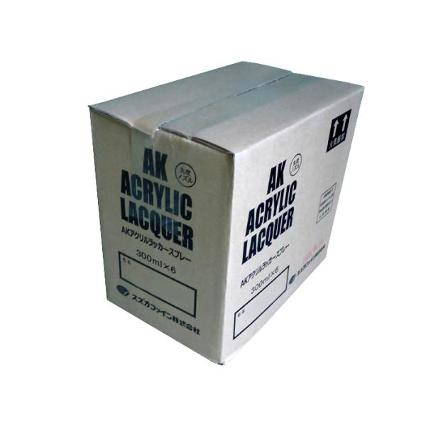 AK アクリルラッカースプレー グリーン 300ml 6本セット スプレー ラッカー 丸拭き　緑