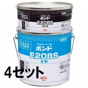 コニシ ボンド E208 3kgx4缶（4缶入り1箱）※写真は夏用ですがその季節に合わせて出荷させて頂きます　E208SまたはE208Wの3kgが、4セット｜const