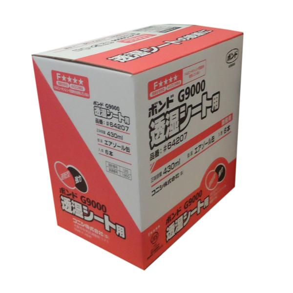 コニシ　ボンド　G9000　430ｍｌ　6本　小箱1箱　透湿シート用スプレー　＃64207