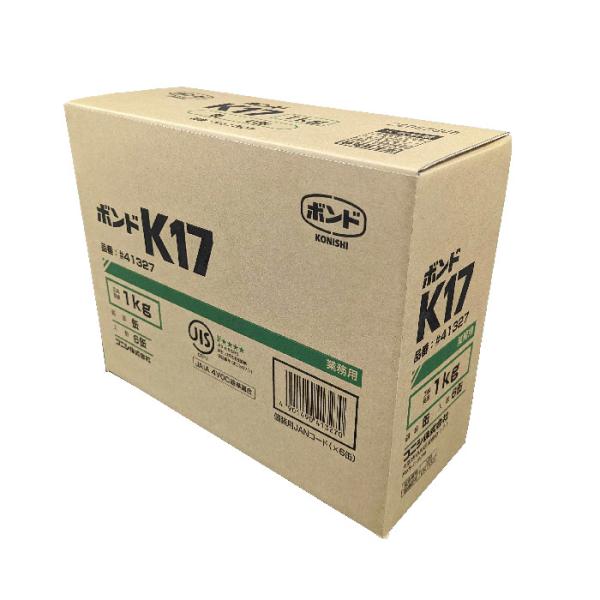 コニシ ボンド K17　1ｋｇ　6缶入1箱　ボンドヘラ付6枚付き　＃41327