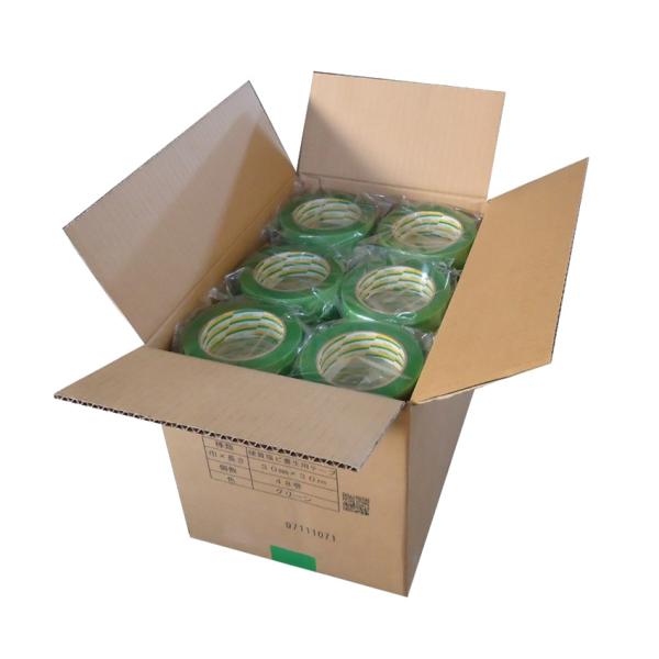 ダイヤテックス　パイオラン硬質塩ビ養生用テープ　ES-07-GR　30mm×30m　緑　48巻（1ケ...