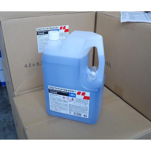 GDウィンドウォッシャー液　4Lｘ6缶入り1ケース　　−３０℃  ノズル付き　ゴードー　ウインドウォ...