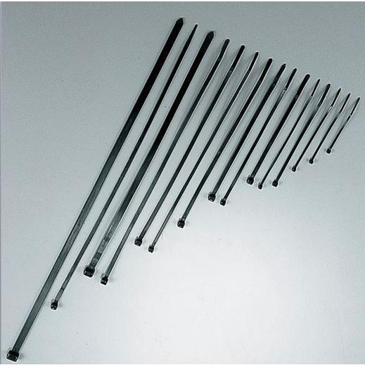 バクマ　ケーブルロックタイ　屋外用　2.5mm×160mm　黒　100本入　KR-160(S)-B　...