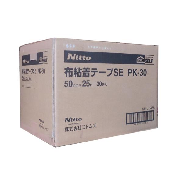 ニトムズ　布テープSE　PK-30（J5438)　茶色　50mm×25m　30巻（１ケース）
