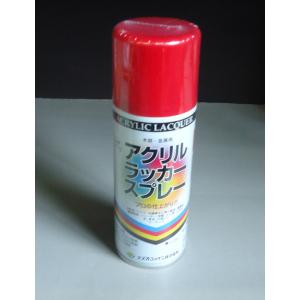 スズカ アクリル ラッカースプレー レッド 300ml スプレー ラッカー 丸吹 赤