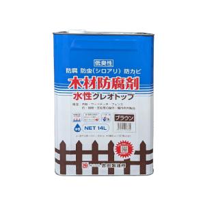 吉田製油所 水性クレオトップ クリア 14L 木材防腐剤 : incs インクス 