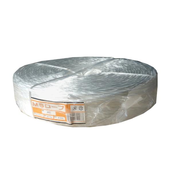 MSロープ　NO.5　白　5mm×300m　PPロープ　PPソフトロープ　ホワイト　5ｘ300　