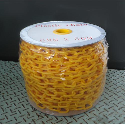 プラスチックチェーン　黄色　6mm×50ｍ 337200
