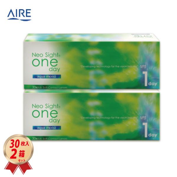 1DAY ネオサイトワンデー アクアモイスト 30枚入り 2箱セット (NS1dAM) 1日使い捨て...