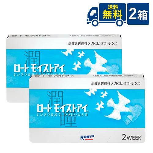 ロート モイストアイ 2箱セット 2week 送料無料 コンタクトレンズ