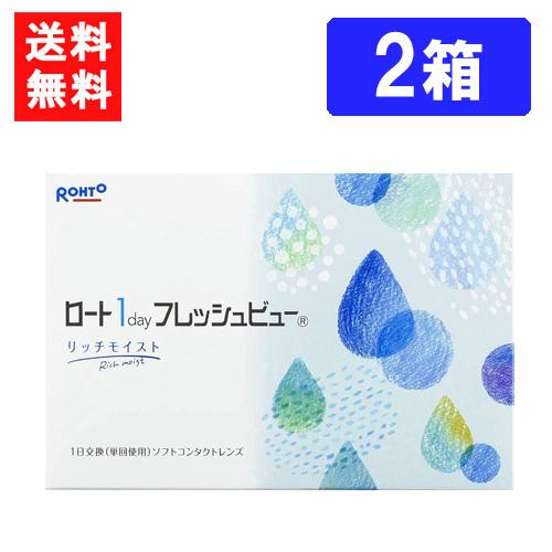 ロート ワンデーフレッシュビュー リッチモイスト 90枚入 ×2箱 送料無料 RHOTO 1DAY ...