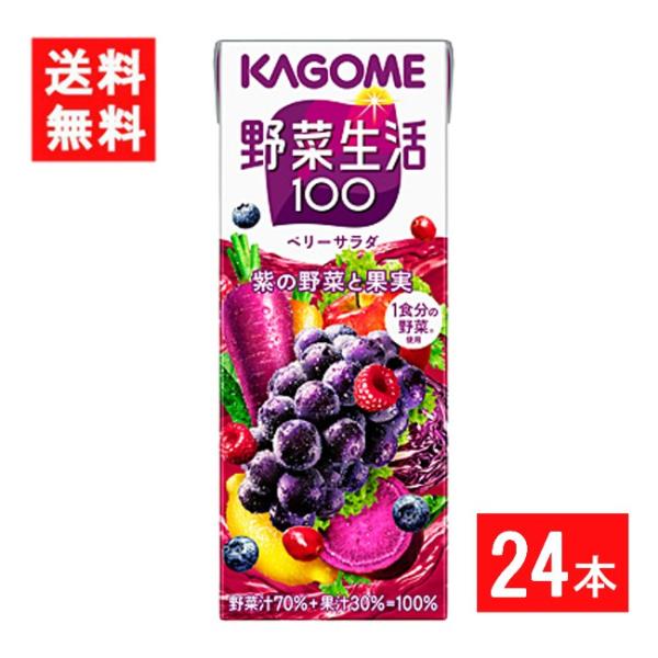 カゴメ 野菜生活100 ベリーサラダ 200ml 24本 1ケース 送料無料