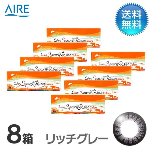 ワンデースパークリングカラー　リッチグレー (30枚)　8箱セット/ コンタクトレンズ