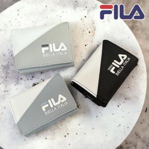 FILA フィラ ジョイントカラー がま口財布 ミニ財布 ラウンドファスナー くすみカラー 財布 折り財布 三つ折り財布 シンプル レディース財布 ウォレット｜Contete