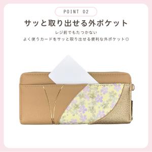 宇野千代 藤さくら ラウンドファスナー長財布 ...の詳細画像3