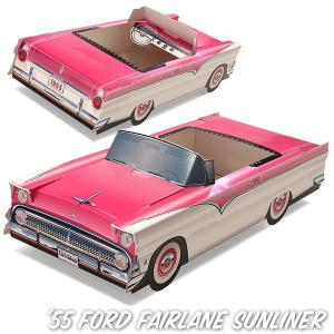 [001976]  ５５　FORD FAIRLANE SUNLINER　(ピンク)　ペーパー　クラシック　クルーズ　フォード　フェアレーン　1955｜continentalking