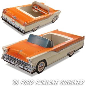 [001977]  ５６　FORD FAIRLANE SUNLINER　(オレンジ)　ペーパー　クラシック　クルーズ　フォード　フェアレーン　1956｜continentalking