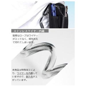 スパイラルコード 6本 カラビナ 6個 ワイヤ...の詳細画像3