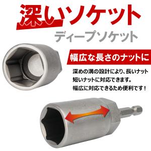 ソケットビット セット 1/4 6.35 6角...の詳細画像1