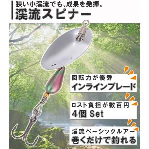 渓流 スピナー トラウト ルアー セット 4個...の詳細画像1