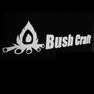 【送料無料】#Bushcraft ブッシュクラフト ステッカー カー用品 バトニング 斧 オノ 焚き火 映え カッティング 文字だけが残る 9カラー