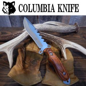 COLUMBIA KNIFE3 コロンビアナイフ 高品質シースナイフ サバイバルナイフ KNIFE 天然ウッドハンドル アウトドア 登山 キャンプ 狩猟 【ケース付き】3