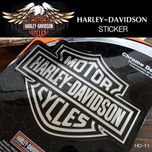 ハーレーダビッドソン Harley-Davidson オフィシャルステッカー MOTORCYCLES ロゴ B&S バーアンドシールド 1枚組 HD-STICKER-11｜coo-eshop