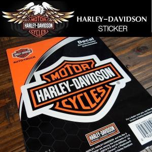 ハーレーダビッドソン Harley-Davidson オフィシャルステッカー MOTORCYCLES ロゴ B&S バーアンドシールド 1枚組 HD-STICKER-8｜coo-eshop
