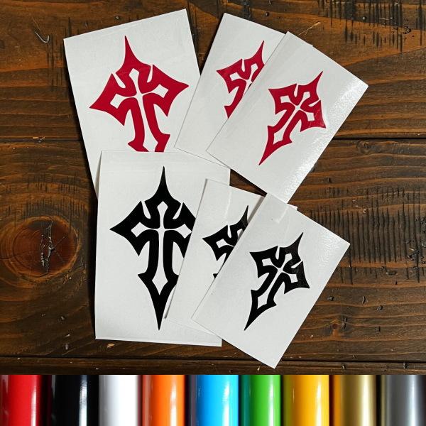 3枚セット 十字架 クロス CROSS ピンスト Pinstripe ピンストライプステッカー カッ...