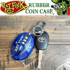 Rat Fink ラットフィンク RUBBER COIN CASE ラバーコインケース キーチェーン 小銭入れ RAF456-BL｜COO