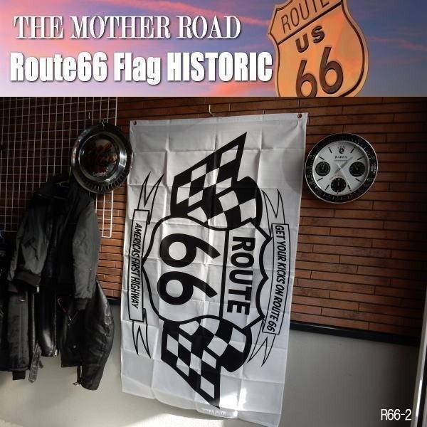 リアル・フラッグ 旗 Route66 Flag ルート６６ タペストリー アメリカン雑貨 ガレージ ...