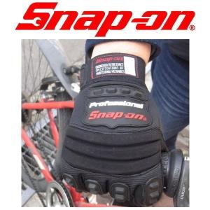 手袋 グローブ バイク 自転車 Snap On スナップオン メカニックグローブ BLACK｜coo-eshop