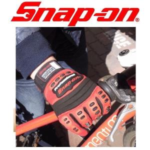 手袋 グローブ バイク 自転車 Snap On スナップオン メカニックグローブ RED｜coo-eshop