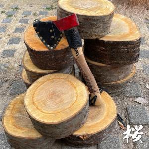 薪割り台 Wood chopping table 桜 さくら 丸太 切り株 広葉樹