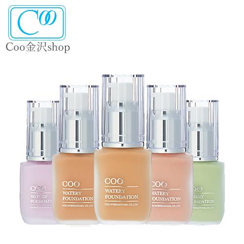クー ウォータリーファンデーション 30ml ファンデ ナチュラル ベースメイク トーンアップ 高保...