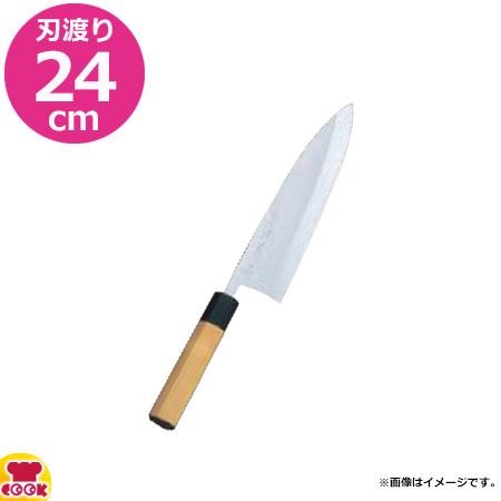 河村刃物 堺菊守 本焼 24cm 水牛八角柄（送料無料、代引OK） 和包丁 出刃