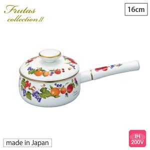 エジリー（EJIRY） インペリアルローズ 琺瑯 片手鍋 18cm 薔薇 ガス火