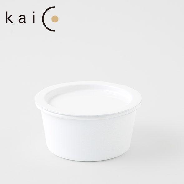 【kaico】ホーロー　キャニスター　maru　Ｓ　約４００ｍｌ　ホワイト◆カイコ/琺瑯/白色/容器...