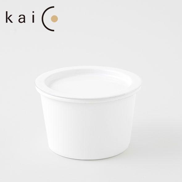【kaico】ホーロー　キャニスター　maru　Ｍ　約５８０ｍｌ　ホワイト◆カイコ/琺瑯/白色/容器...