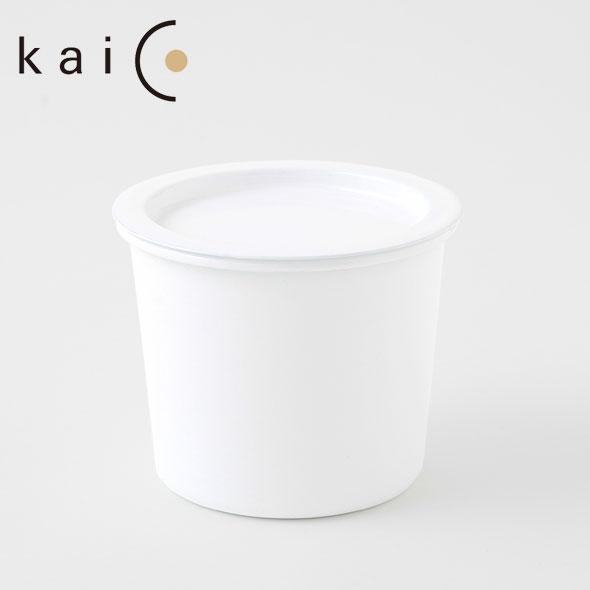 【kaico】ホーロー　キャニスター　maru　Ｌ　約７５０ｍｌ　ホワイト◆カイコ/琺瑯/白色/容器...